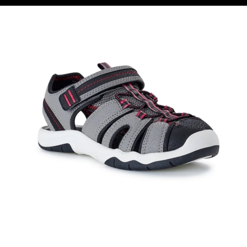 Wonder Nation Boys Closed Toe Sandals Grey Black